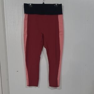 Fourlaps Pylo Womens Leggings Red Velvet Strawberry Size Large